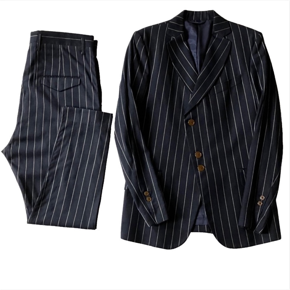 Vivienne Westwood MAN 2-Piece Wool Blend Pinstripe Suit EUR 50